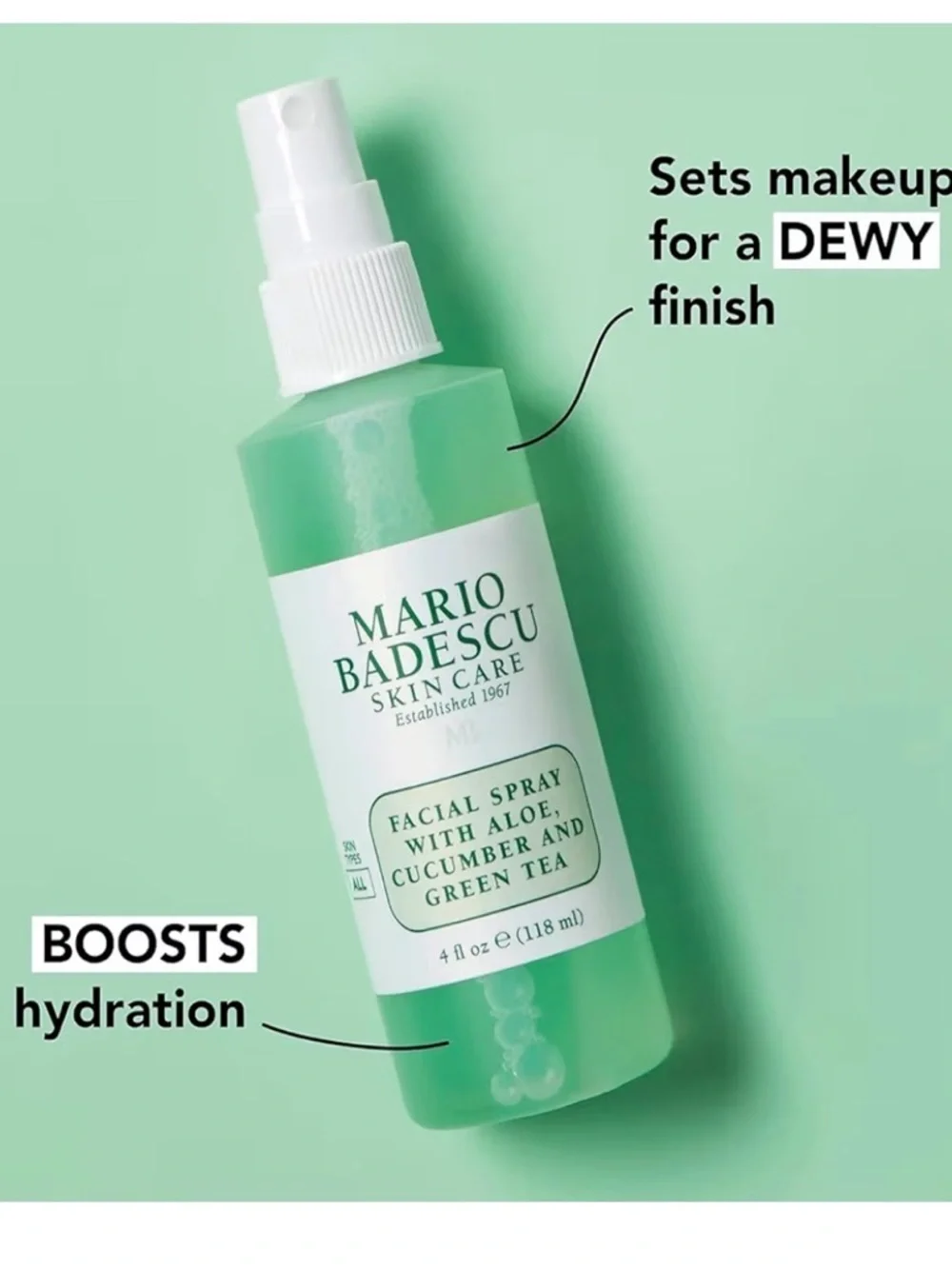 Mario Badescu Rosewater & Cucumber Facial Spray Duo (Pink, Light Green)